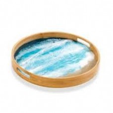 Lynn & Liana Bamboo Round Serving Trays